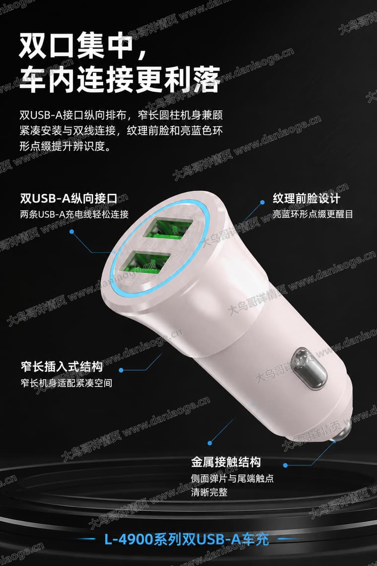 双 USB-A 车载充电器电商详情页交付图第26张