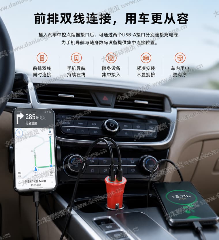 双 USB-A 车载充电器电商详情页交付图第29张