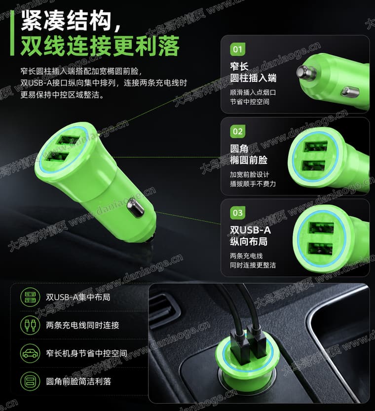 双 USB-A 车载充电器电商详情页交付图第31张