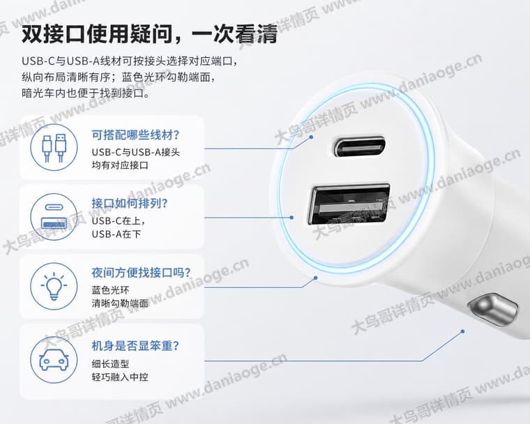 白色双口车载充电器电商详情页交付图第21张