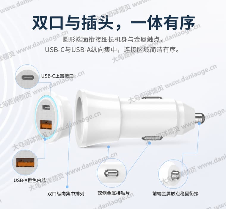 白色双口车载充电器电商详情页交付图第26张