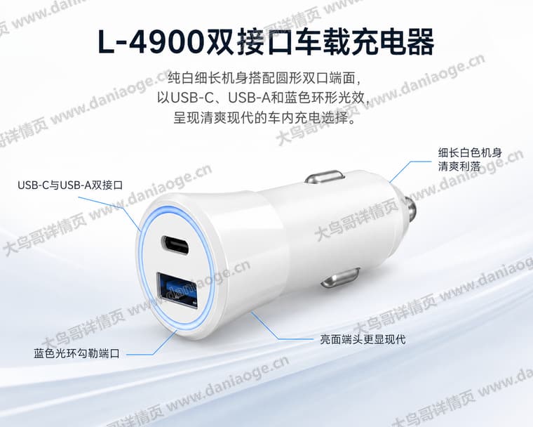 白色双口车载充电器电商详情页交付图第30张