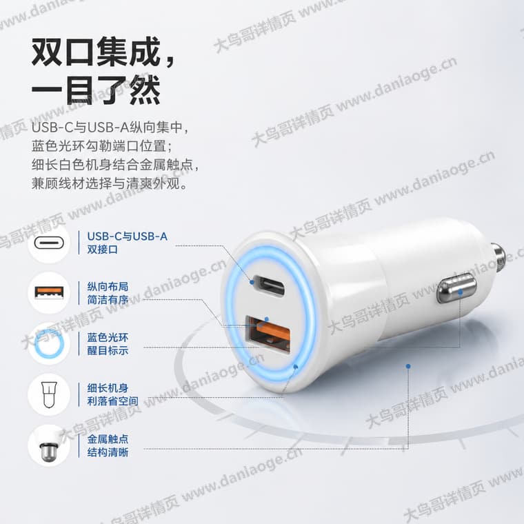 白色双口车载充电器电商详情页交付图第32张