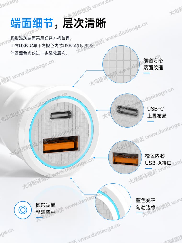 白色双口车载充电器电商详情页交付图第33张