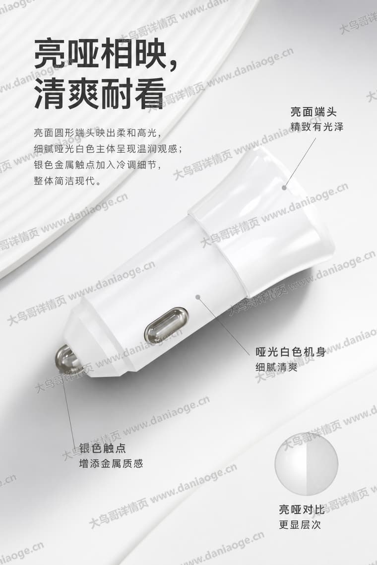 白色双口车载充电器电商详情页交付图第34张