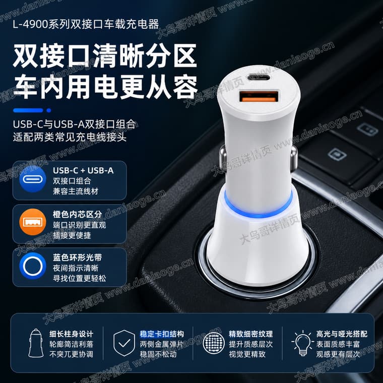 白色分区双口车充电商详情页交付图第1张