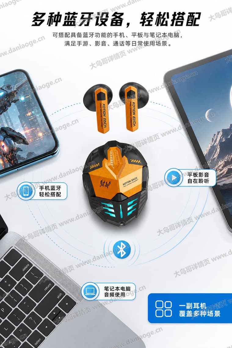 机甲蓝牙耳机 · 方案1电商详情页交付图第18张