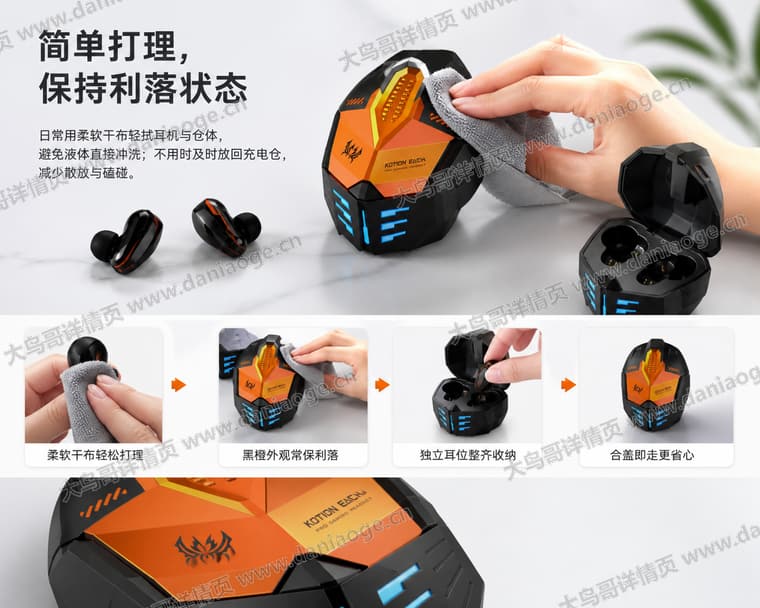 机甲蓝牙耳机 · 方案1电商详情页交付图第19张
