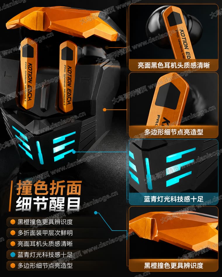 机甲蓝牙耳机 · 方案2电商详情页交付图第10张