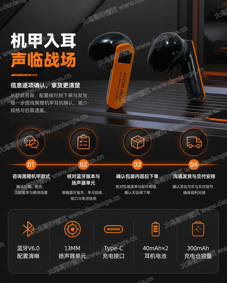 机甲蓝牙耳机 · 方案2电商详情页交付图第24张