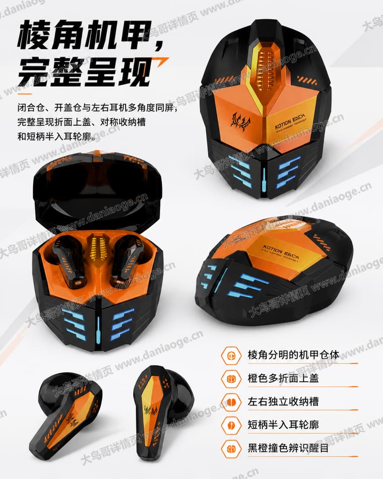 机甲蓝牙耳机 · 方案2电商详情页交付图第27张