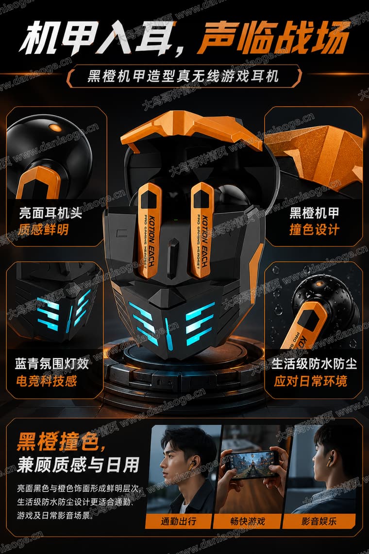 机甲蓝牙耳机 · 方案2电商详情页交付图第34张