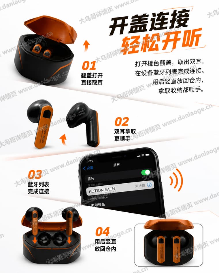 机甲蓝牙耳机 · 方案3电商详情页交付图第17张