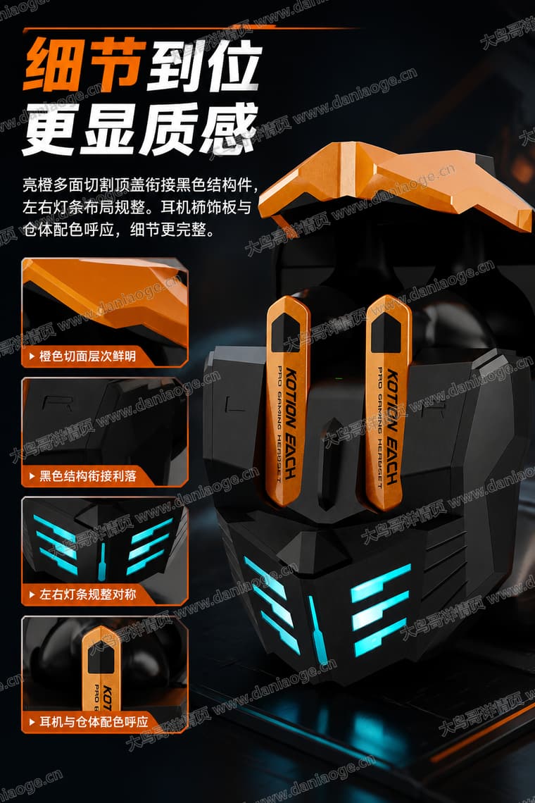 机甲蓝牙耳机 · 方案3电商详情页交付图第20张