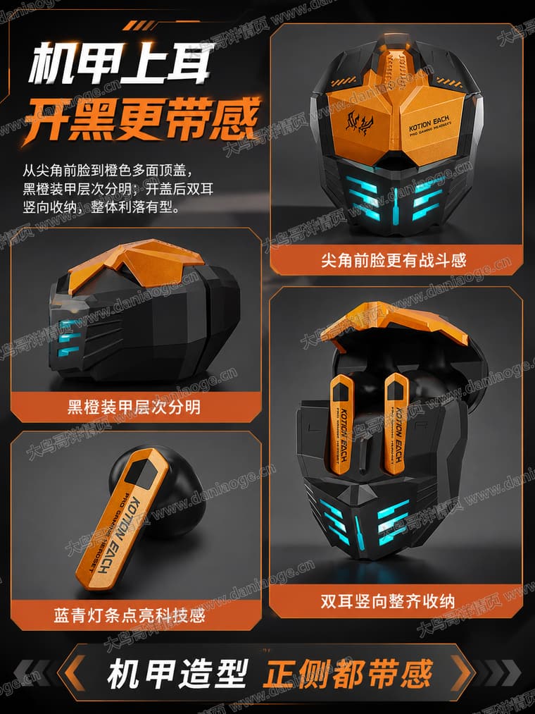 机甲蓝牙耳机 · 方案3电商详情页交付图第21张