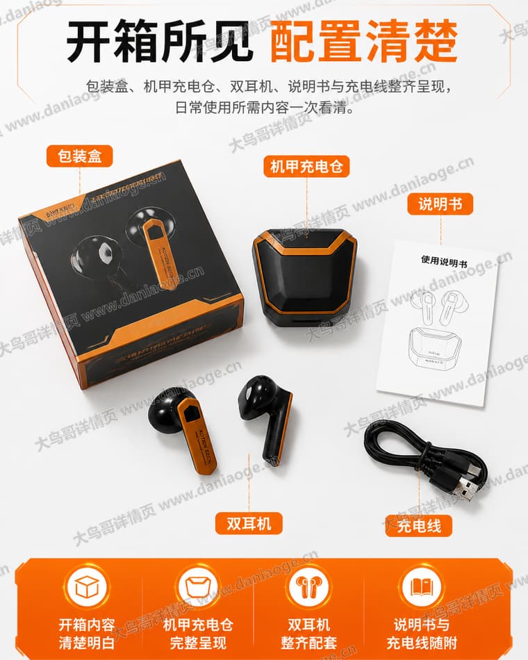 机甲蓝牙耳机 · 方案3电商详情页交付图第22张