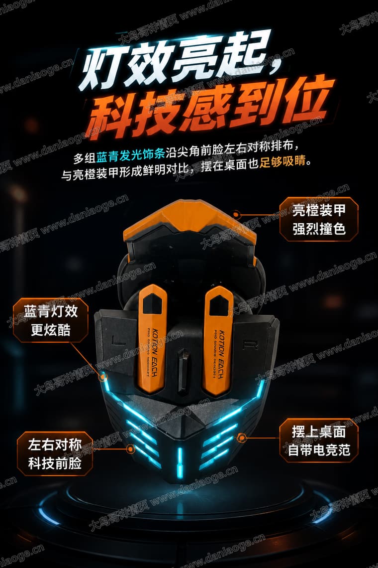 机甲蓝牙耳机 · 方案3电商详情页交付图第28张