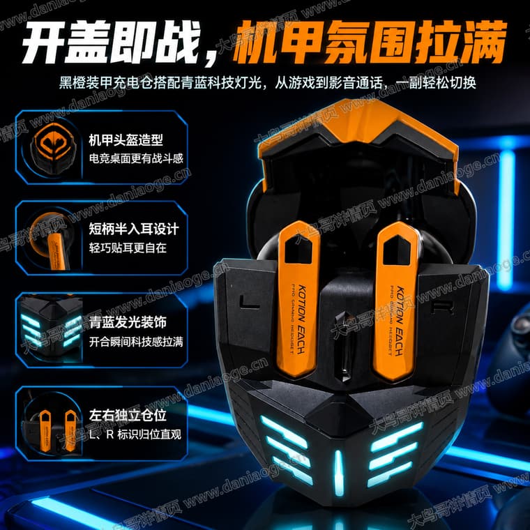 机甲蓝牙耳机 · 方案4电商详情页交付图第4张