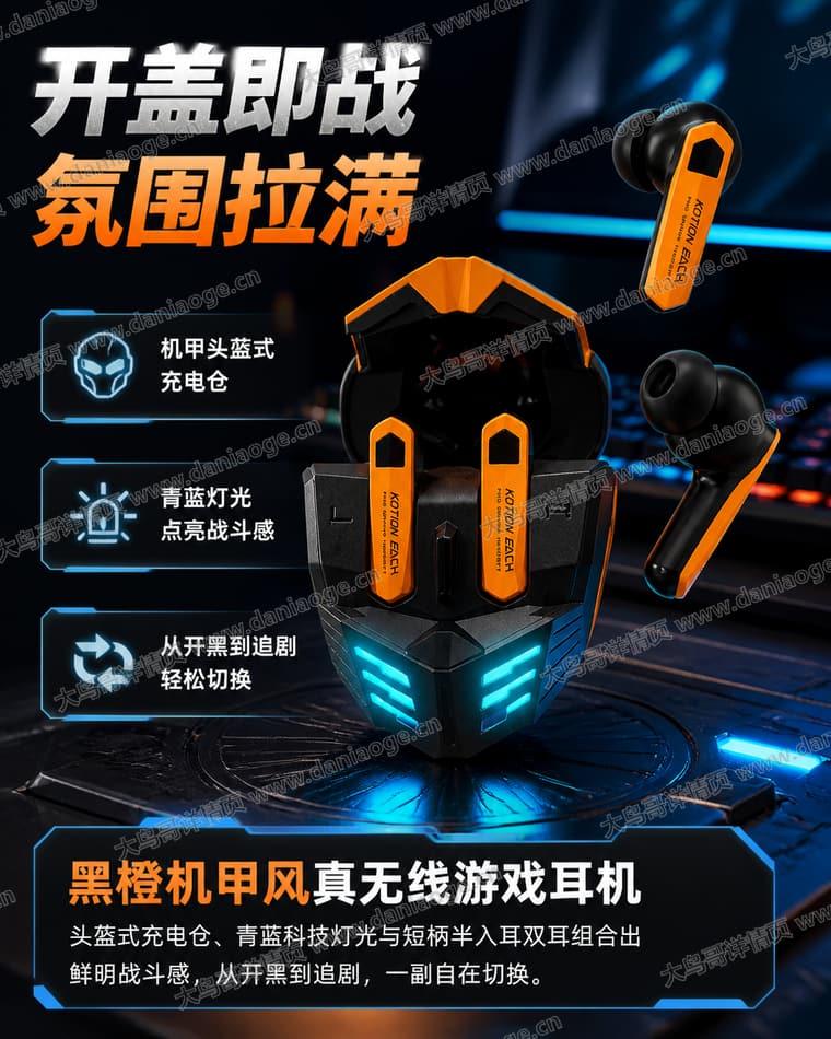 机甲蓝牙耳机 · 方案4电商详情页交付图第30张