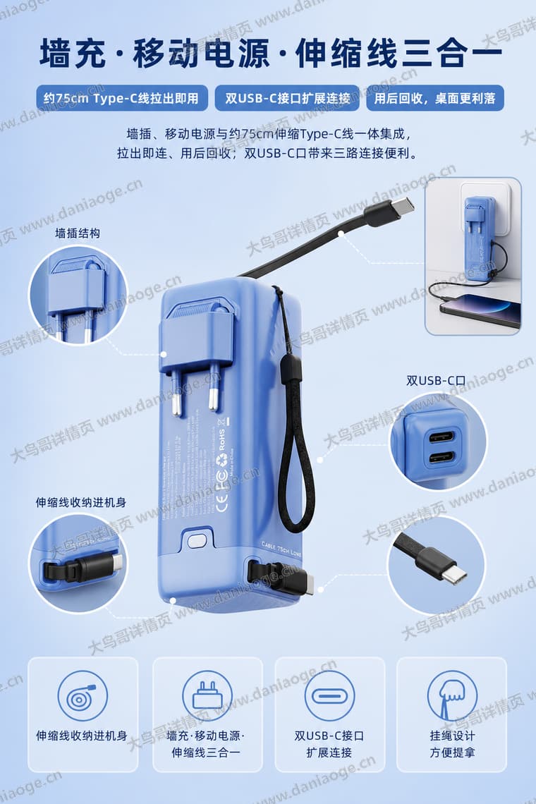65W 多合一充电器电商详情页交付图第11张