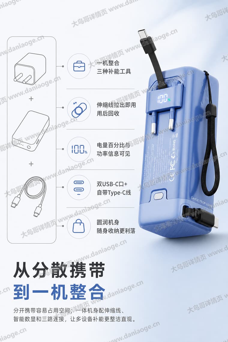 65W 多合一充电器电商详情页交付图第20张