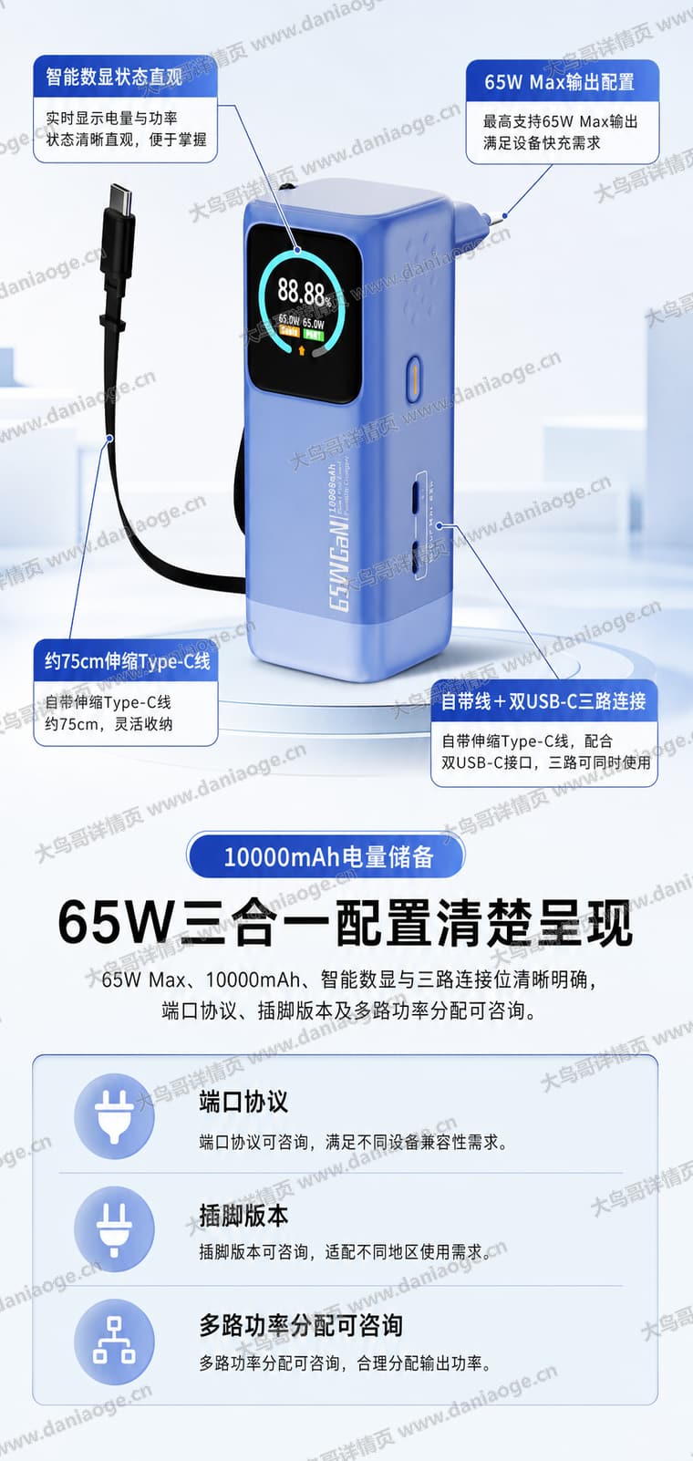 65W 多合一充电器电商详情页交付图第22张