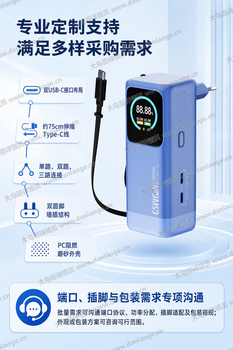 65W 多合一充电器电商详情页交付图第23张