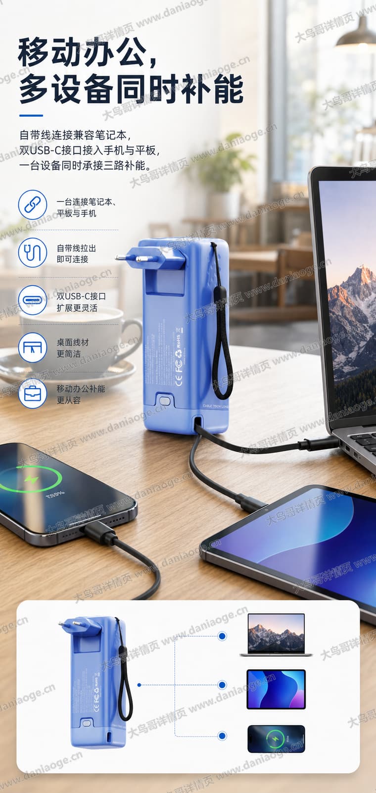 65W 多合一充电器电商详情页交付图第29张