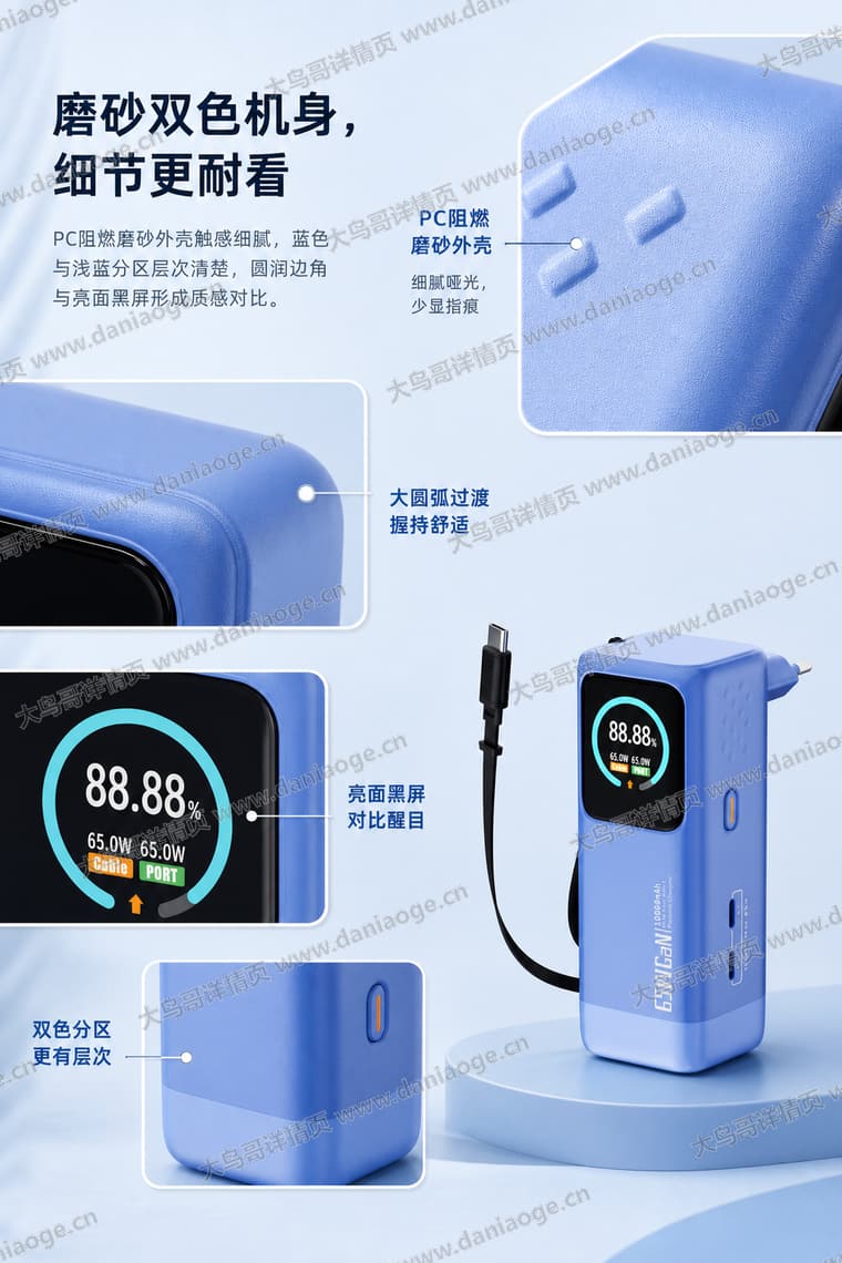65W 多合一充电器电商详情页交付图第30张