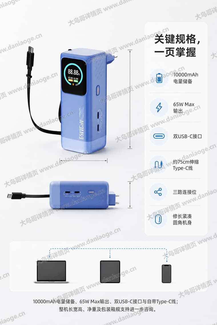 65W 多合一充电器电商详情页交付图第35张