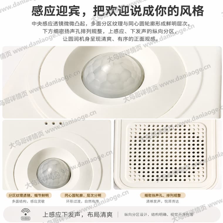 红外感应迎宾门铃 · 方案1电商详情页交付图第9张