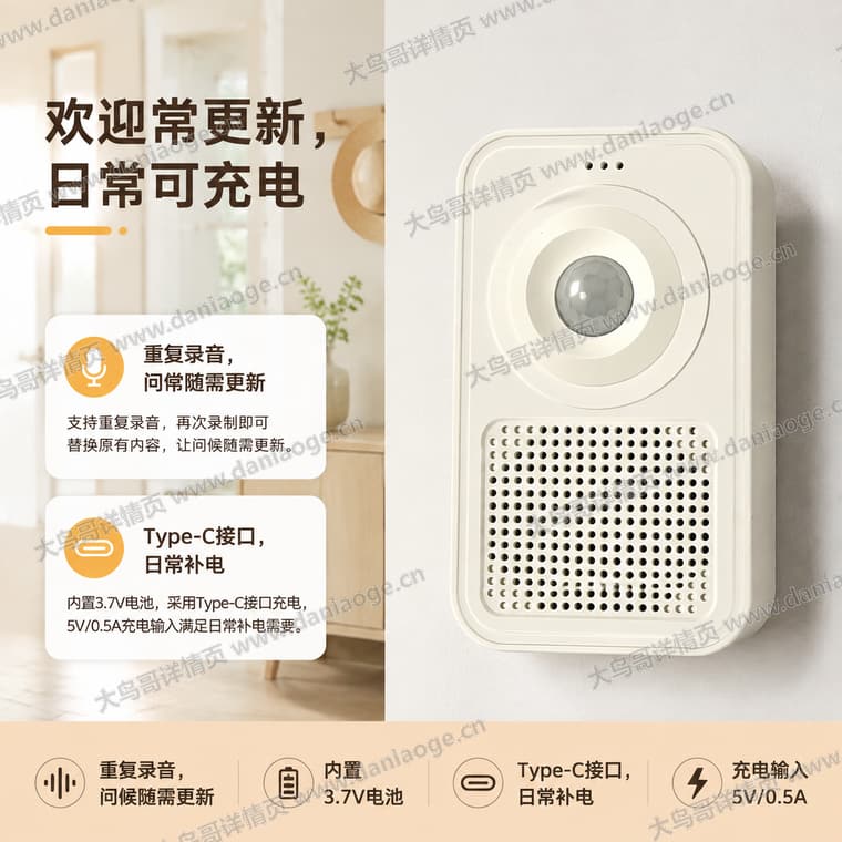 红外感应迎宾门铃 · 方案1电商详情页交付图第29张