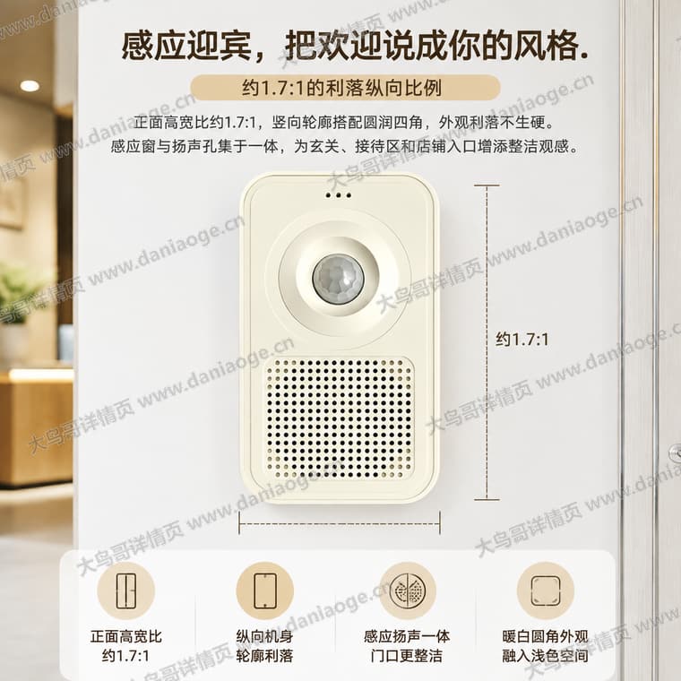 红外感应迎宾门铃 · 方案1电商详情页交付图第35张