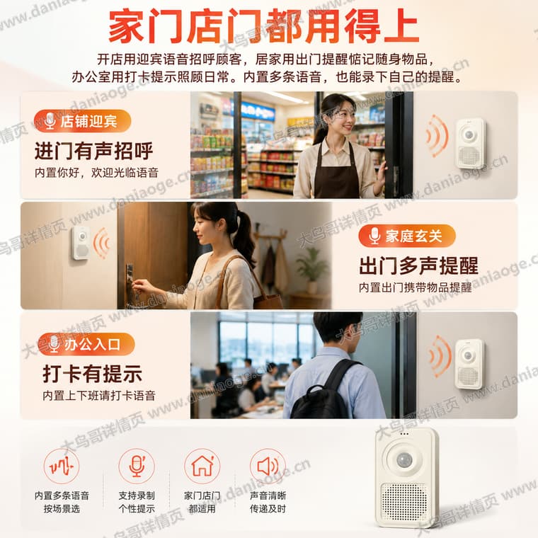红外感应迎宾门铃 · 方案2电商详情页交付图第18张