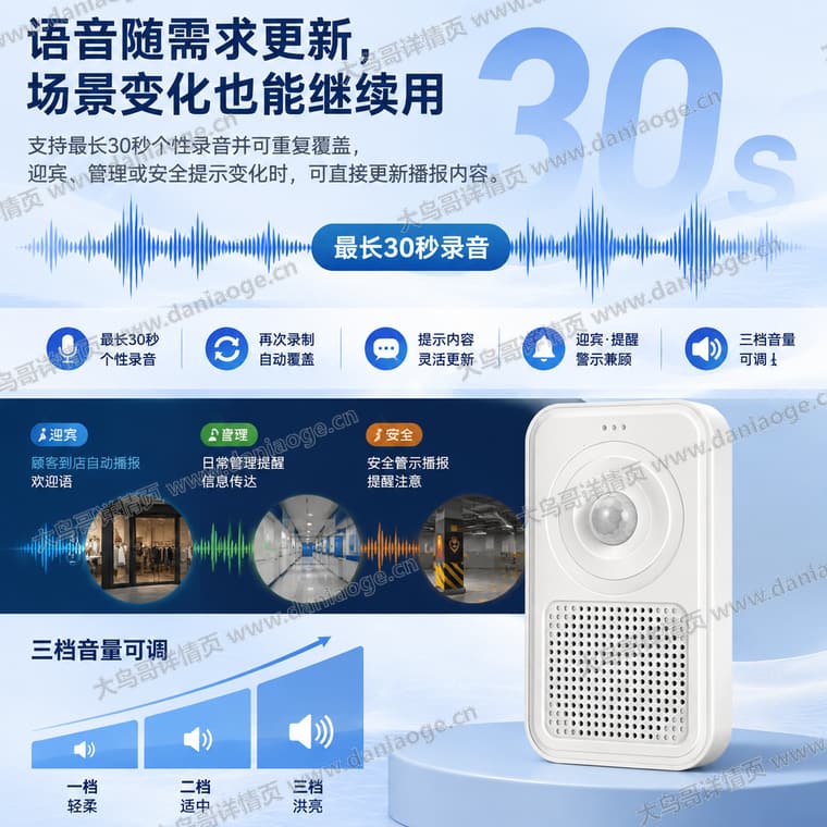 红外感应迎宾门铃 · 方案3电商详情页交付图第19张
