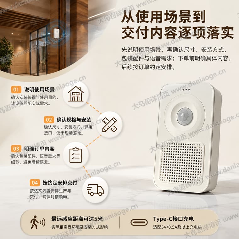 红外感应迎宾门铃 · 方案3电商详情页交付图第24张