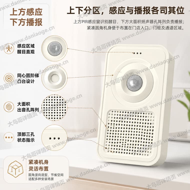 红外感应迎宾门铃 · 方案3电商详情页交付图第31张