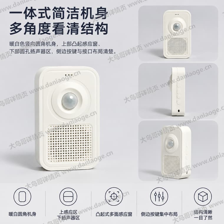 红外感应迎宾门铃 · 方案4电商详情页交付图第7张