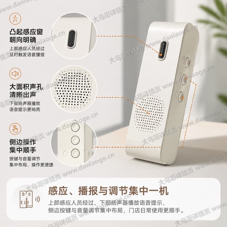 红外感应迎宾门铃 · 方案4电商详情页交付图第11张