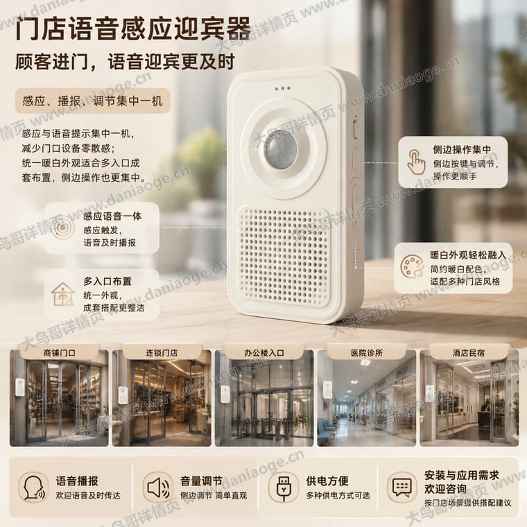 红外感应迎宾门铃 · 方案4电商详情页交付图第19张