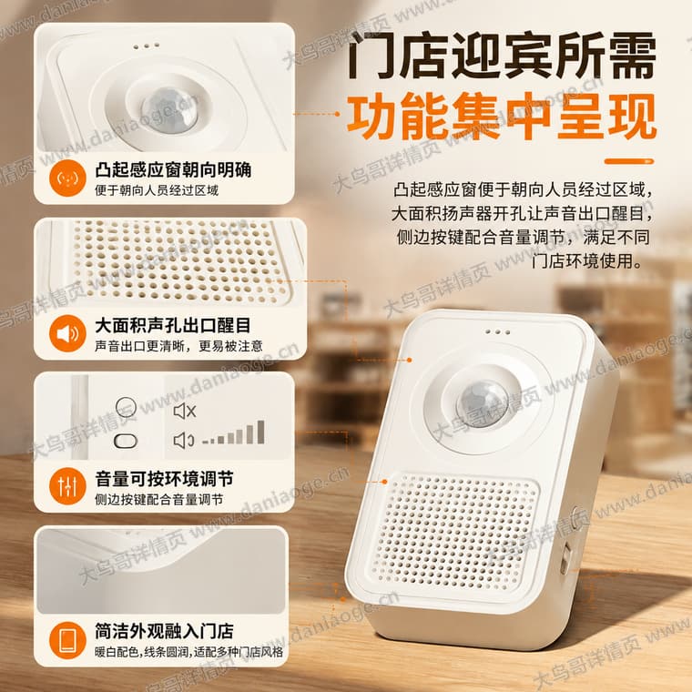 红外感应迎宾门铃 · 方案4电商详情页交付图第28张
