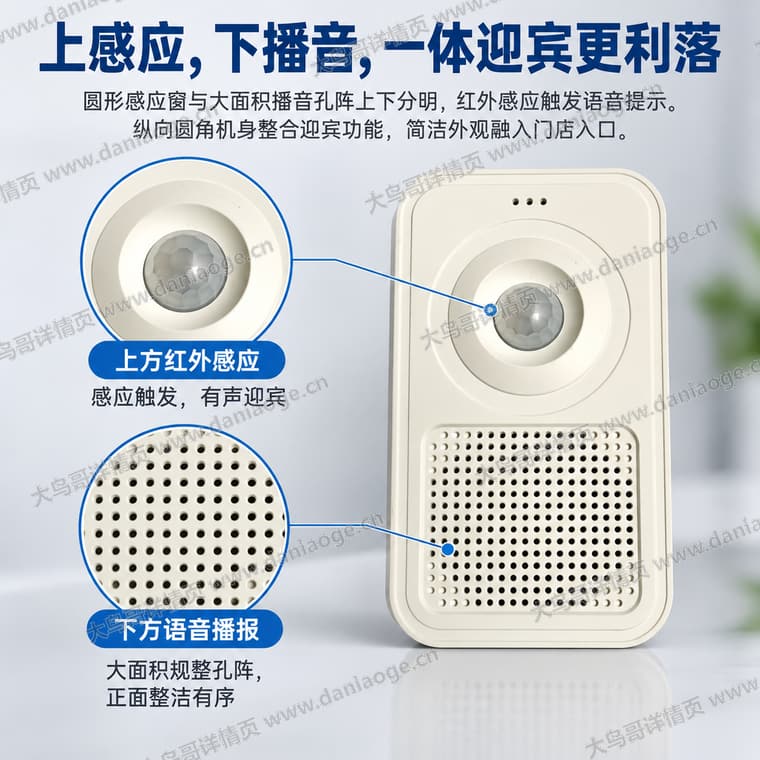红外感应迎宾门铃 · 方案5电商详情页交付图第31张