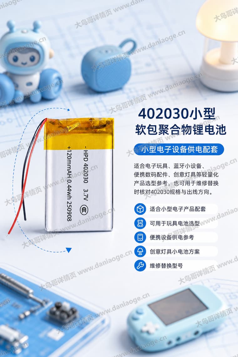 402030 聚合物锂电池电商详情页交付图第9张