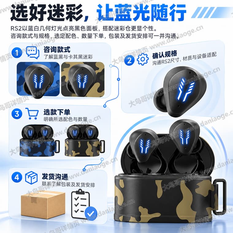 RS2 迷彩电竞蓝牙耳机电商详情页交付图第24张