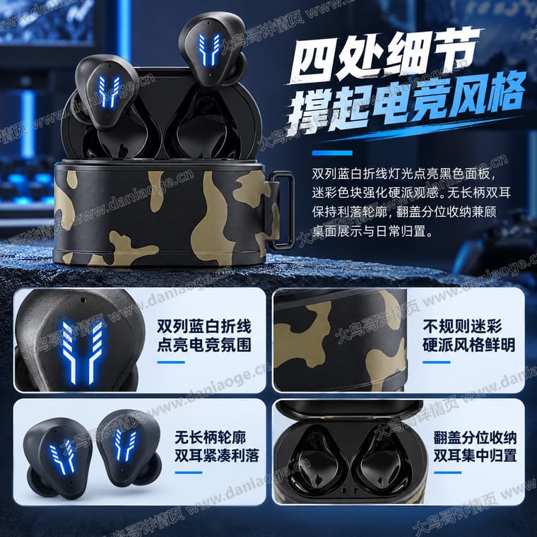 RS2 迷彩电竞蓝牙耳机电商详情页交付图第28张
