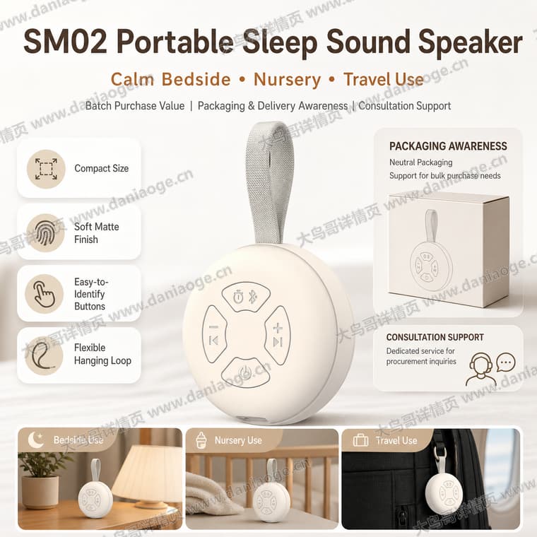 便携式白噪音睡眠机电商详情页交付图第5张