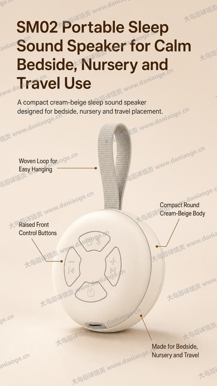 便携式白噪音睡眠机电商详情页交付图第6张